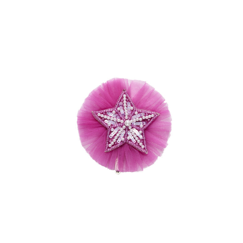 tutu du monde fireworks hair clip fuschia