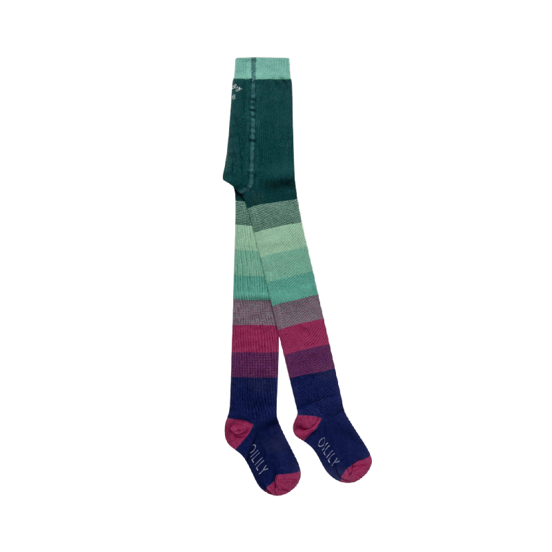 oilily malegre striped tights deep teal