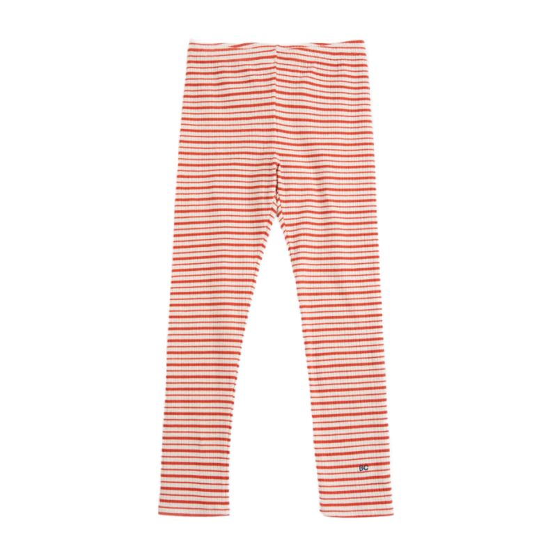 bobo choses bc red stripes leggings off-white