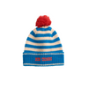 bobo choses stripes knitted beanie blue