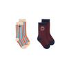 bobo choses curious owl 2-pack baby socks burgundy