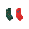 bobo choses blossom all over 2-pack baby socks green