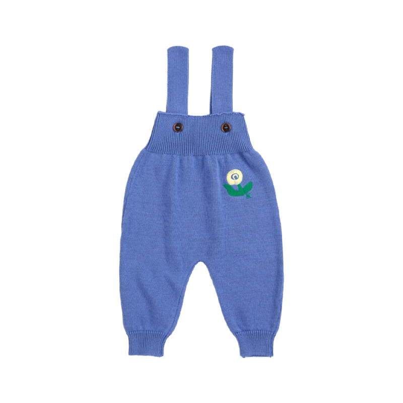 bobo choses stamp bloom knitted baby overall purple