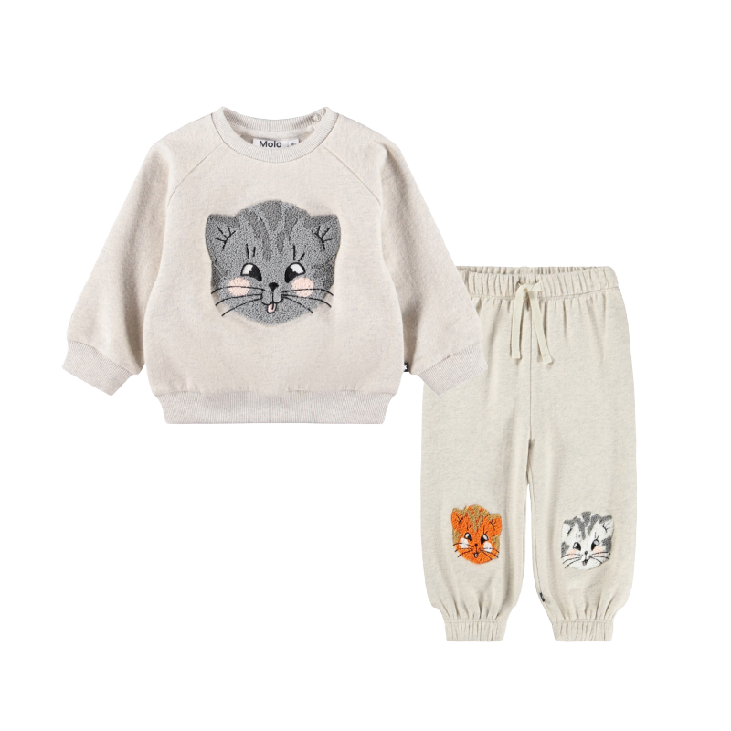 molo chenille cats baby sweatsuit