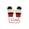bobo choses stripes knitted mittens multi