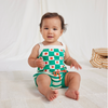 bobo choses stripes knitted baby culotte green