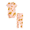 mini rodini squirrels aop baby body & leggings set pink