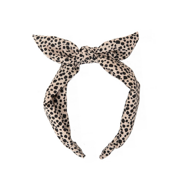 leopard love tie headband