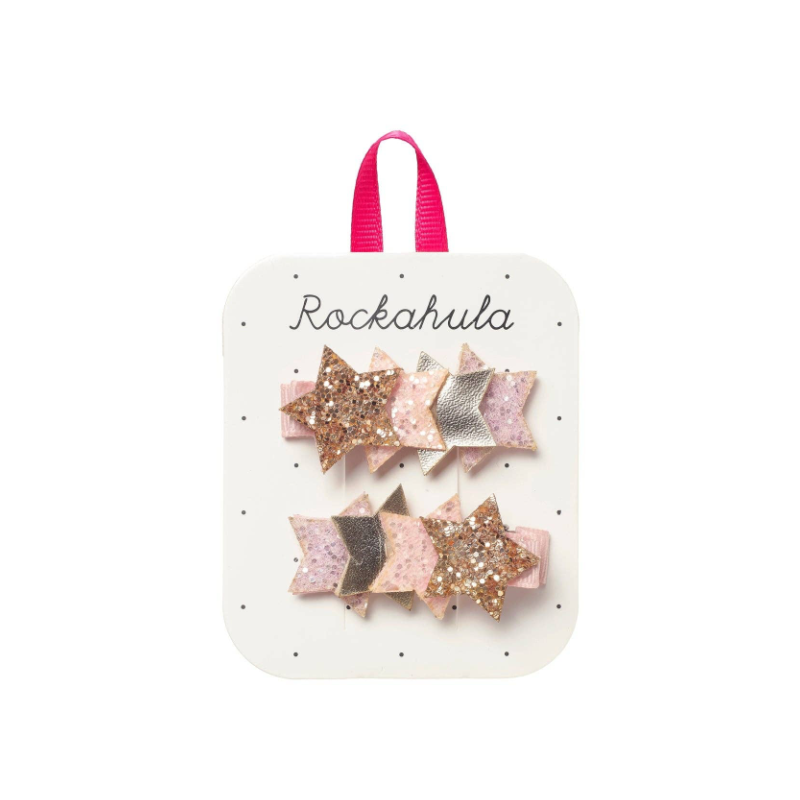 magical shimmer star hair clips