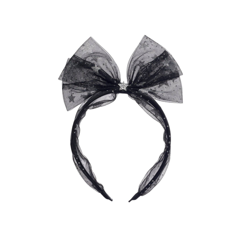 mystic sparkle tulle bow headband