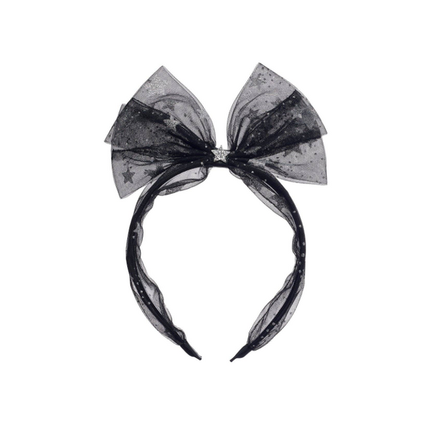 mystic sparkle tulle bow headband