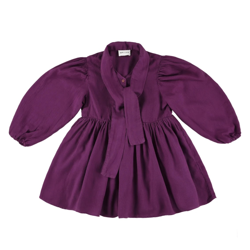 morley zas dress with bow purple