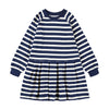 molo christa dress blue cream