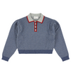 morley zug knit polo blue