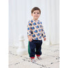 bobo choses color block baby jogging pants navy blue