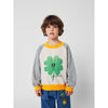 bobo choses lucky clover raglan sweatshirt heather gray
