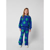 bobo choses lucky clover all over flare jogging pants blue