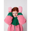 bobo choses bicolor mittens pink