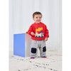 bobo choses quilted baby jogging pants light heather gray