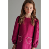 mipounet clotilde velvet dress magenta
