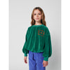 bobo choses have fun velvet sweatshirt green