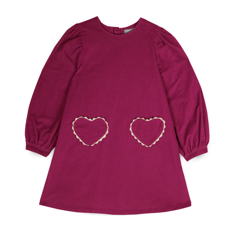 mipounet clotilde velvet dress magenta