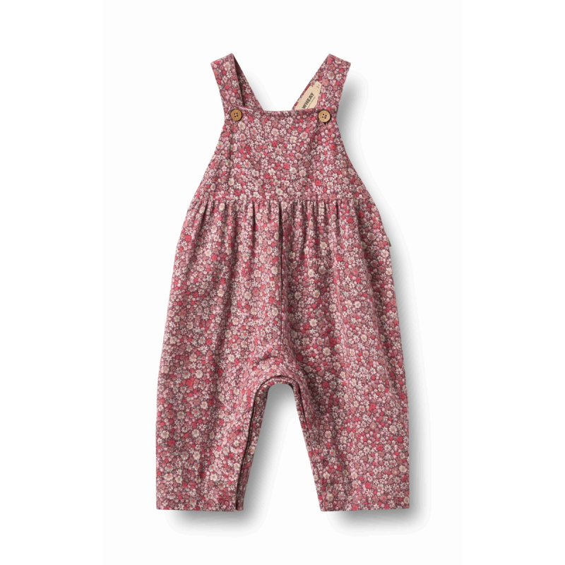 wheat liz baby overall grape flowers