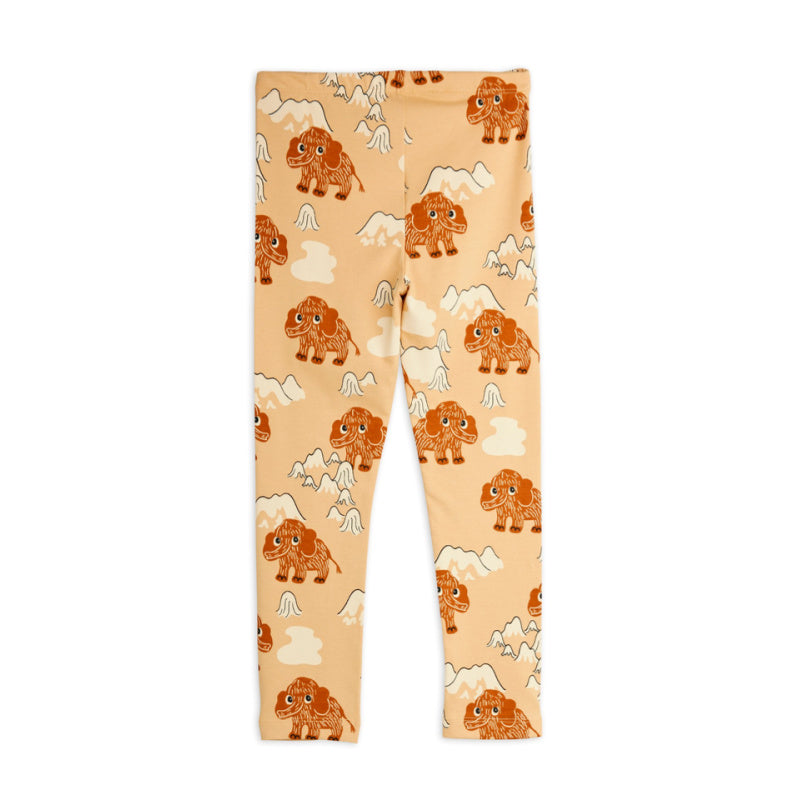 mini rodini mammoth aop leggings beige