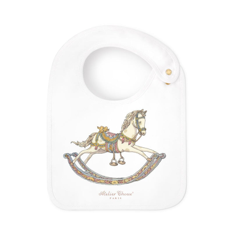 atelier choux satin bib rocking horse