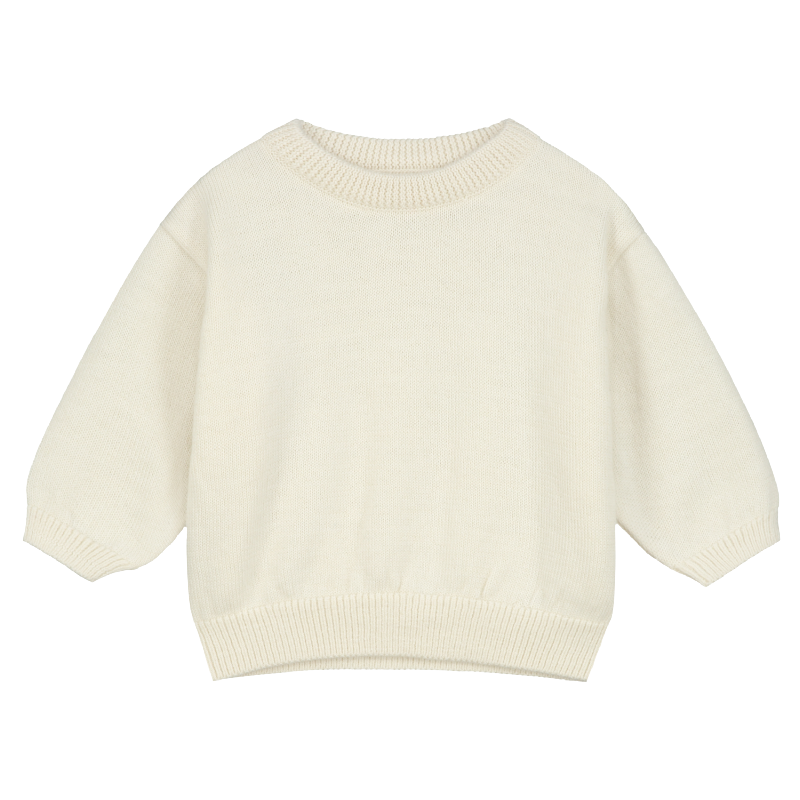 gray label baby knitted jumper cream