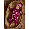 the bonnie mob forest cabin knit baby playsuit pomegranate