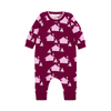 the bonnie mob forest cabin knit baby playsuit pomegranate
