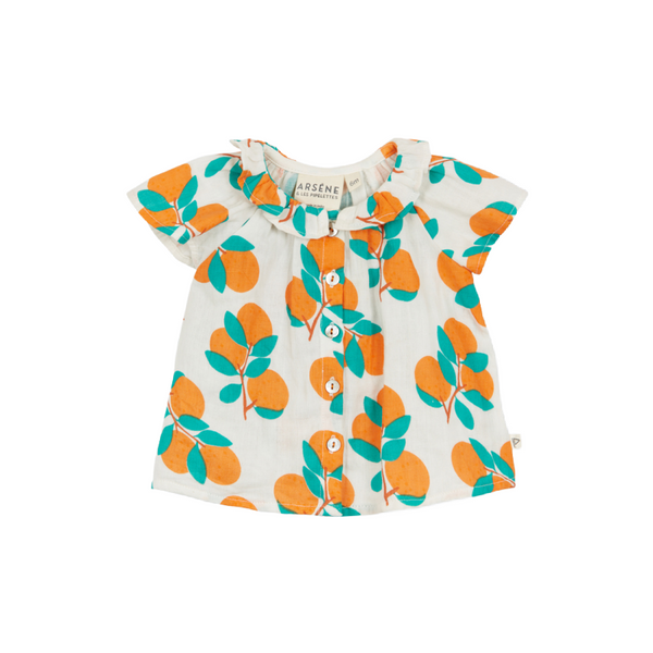 arsene & les pipelettes baby blouse clementines