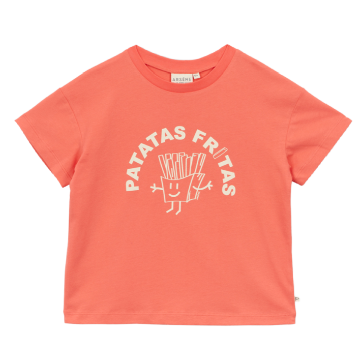 arsene & les pipelettes patatas fritas t-shirt red