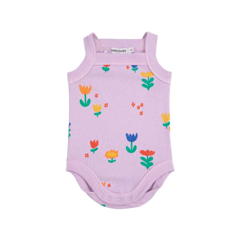 bobo choses garden party all over baby body lavender