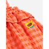 bobo choses vichy woven baby overall coral pink