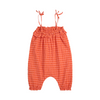 bobo choses vichy woven baby overall coral pink