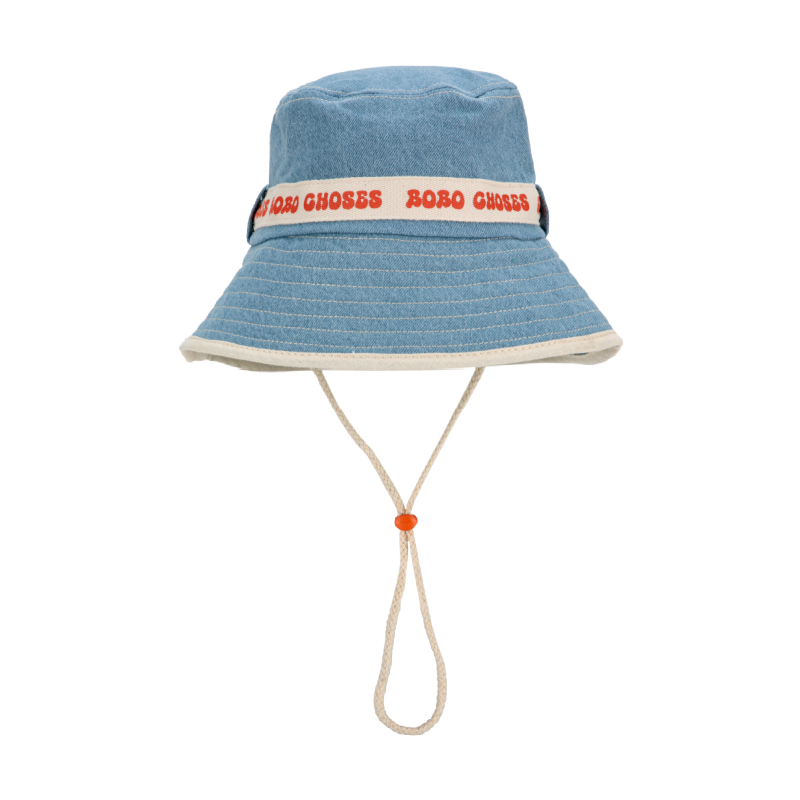 bobo choses light denim baby bucket hat light blue