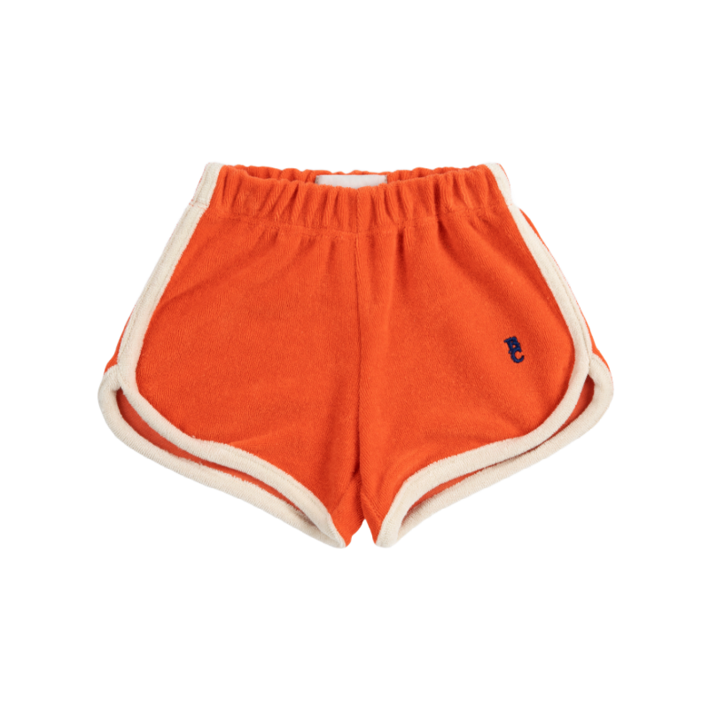 bobo choses terry cloth baby shorts red