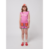 bobo choses pink color block shorts fuchsia