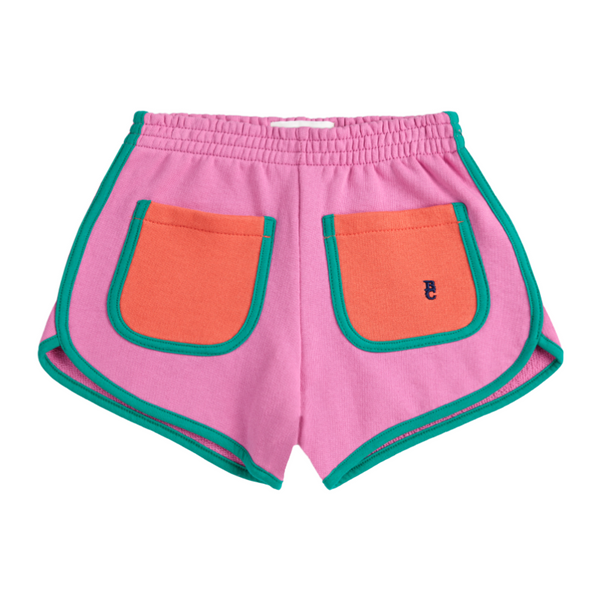 bobo choses pink color block shorts fuchsia