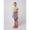 bobo choses color block denim skirt multicolor