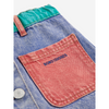 bobo choses color block denim skirt multicolor