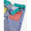 bobo choses color block denim skirt multicolor