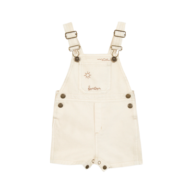bonton lazlo baby short dungaree ecru