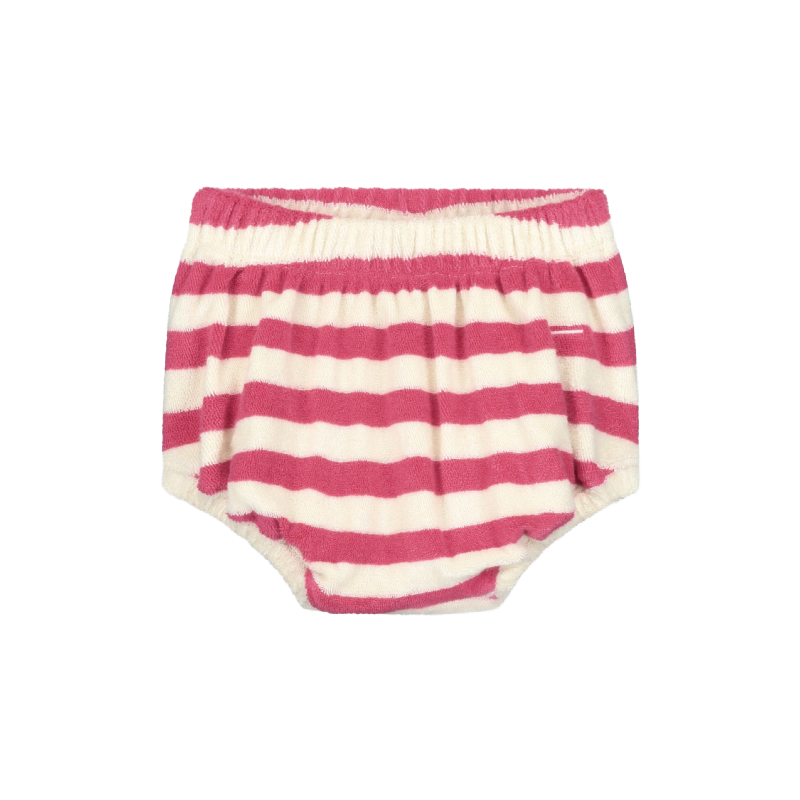 gray label baby terry bloomer cherry/cream