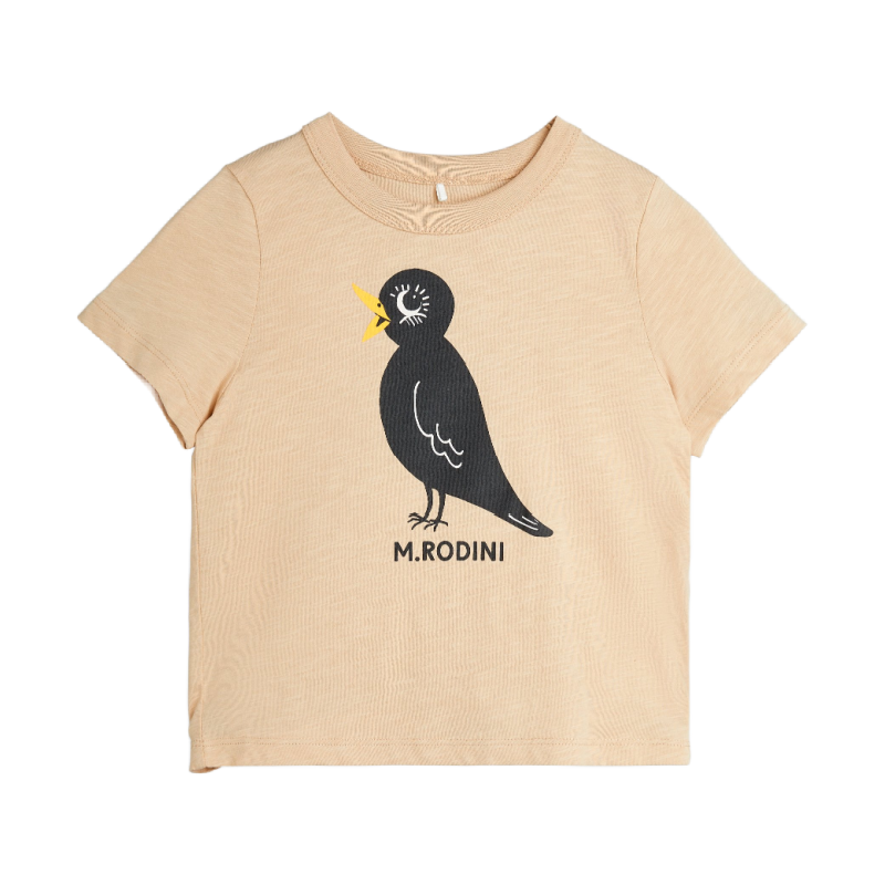 mini rodini blackbird sp ss tee beige
