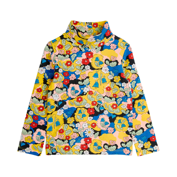 mini rodini flowers aop turtleneck multi