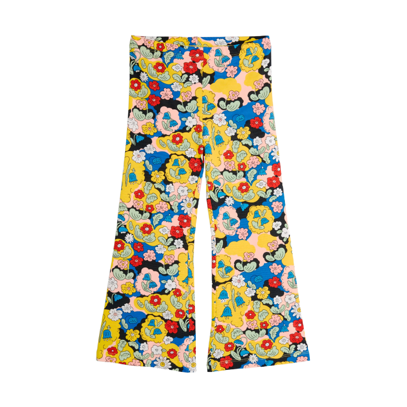 mini rodini flowers aop flared trousers multi