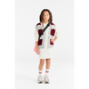 the animals observatory blobfish kid cardigan vest maroon stripe